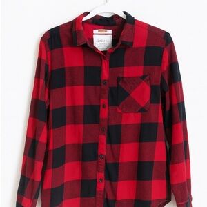 Garage Men's Red and Black Checkered Shirt